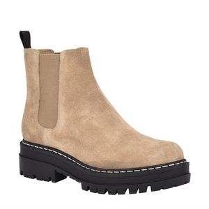 Marc Fisher Pirro Tan Chunky Platform Chelsea Boot